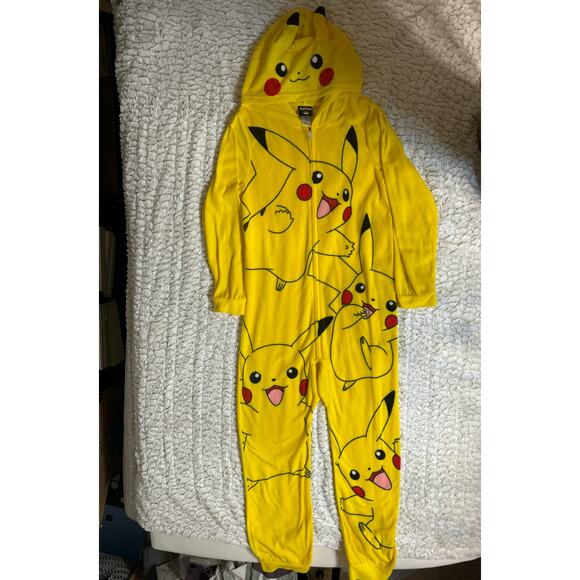Official Pokemon Pikachu Kids Onesie Size Large L - Picture 1 of 8